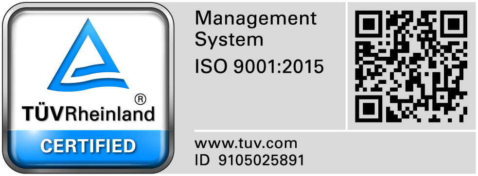 Certificazione ISO 9001:2015 - TÜV Rheinland